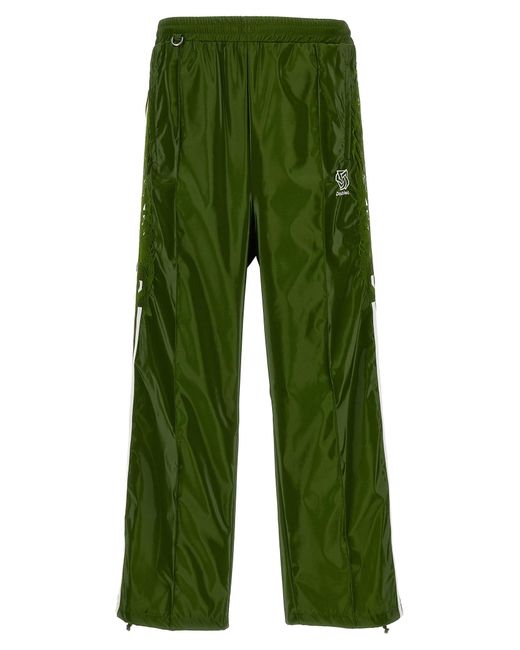 Doublet Green Laminate Track Pants for men