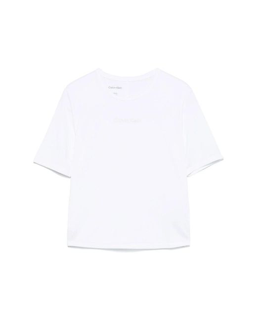 Calvin Klein White Polyester T Shirts