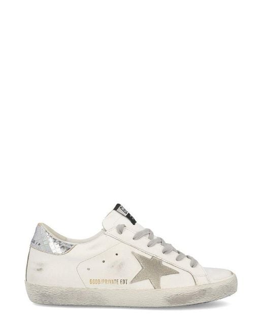 Golden Goose Deluxe Brand White Stylish Slip-On Sneakers For