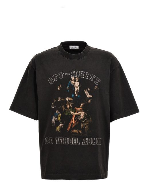 Mary Skate T Shirt Nero di Off-White c/o Virgil Abloh in Black da Uomo