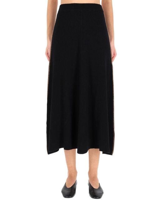 Paul Smith Black Ribbed Skirt