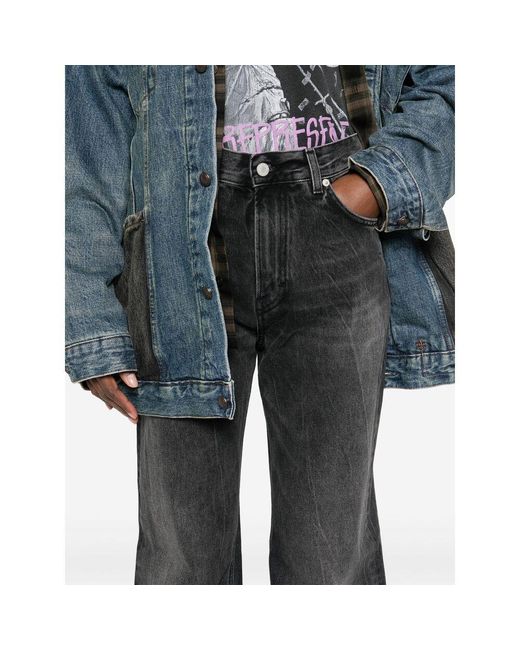Haikure Gray Denim Straight-Leg Jeans