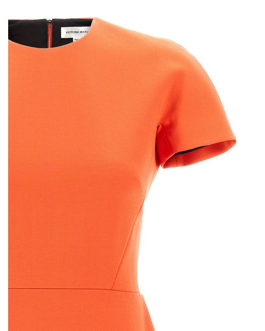 Fitted Dress Abiti Arancione di Victoria Beckham in Orange