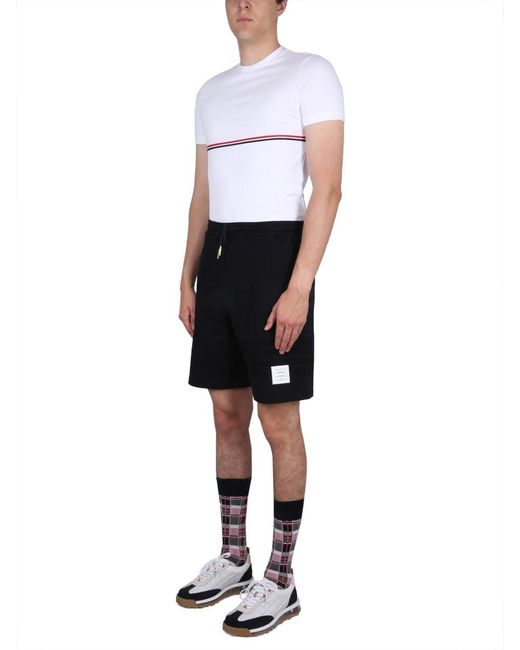 Rwb Stripe T-Shirt-Uomo di Thom Browne in White da Uomo