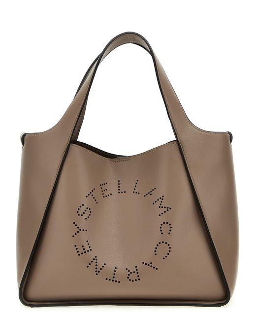 Stella McCartney Brown Logo Stella Tote Bag