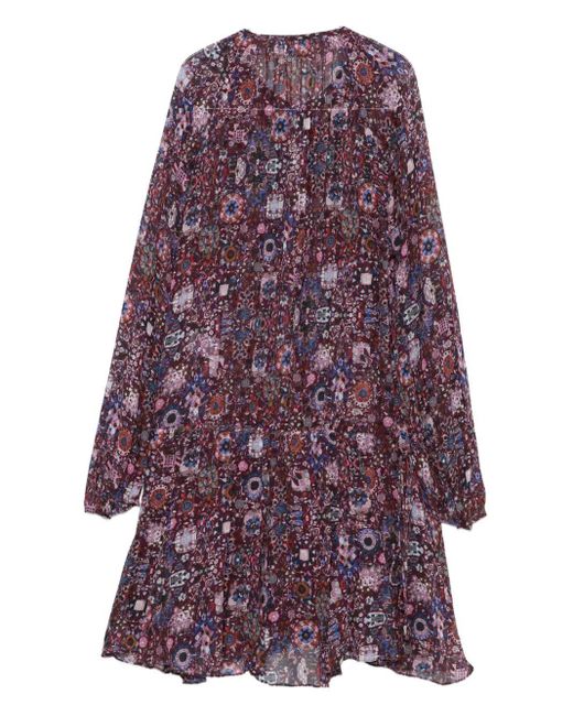 Abito Bess Con Stampa Fiori-Donna di Isabel Marant in Purple