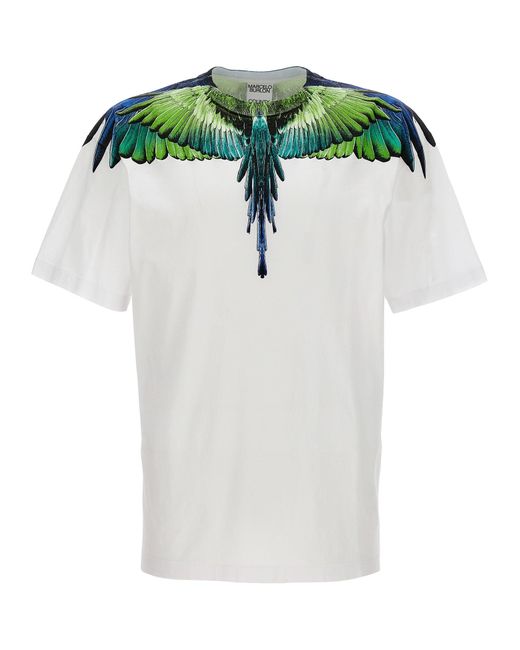 Marcelo Burlon Green Icon Wings T-shirt for men