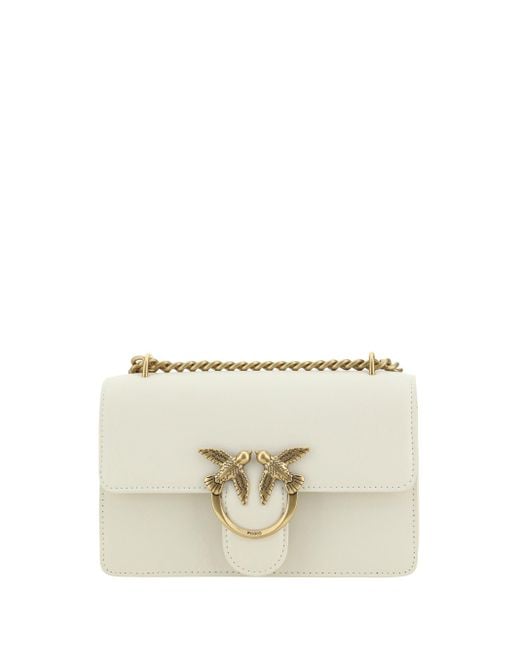 Pinko Shoulder Bags in Natural | Lyst