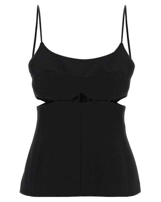 Victoria Beckham Black 'Cut-Out Cami' Top