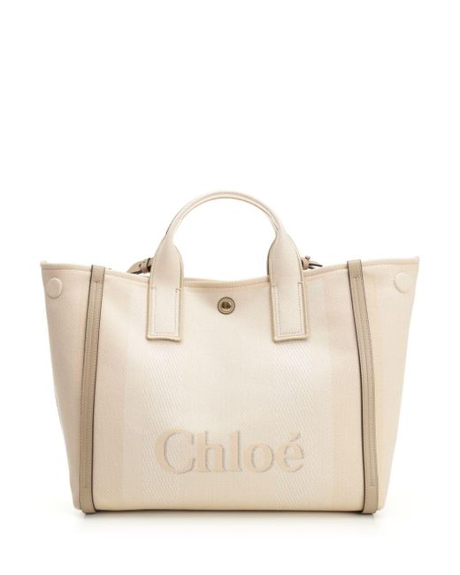 Chloé Natural "Chloã Carry" Tote Bag