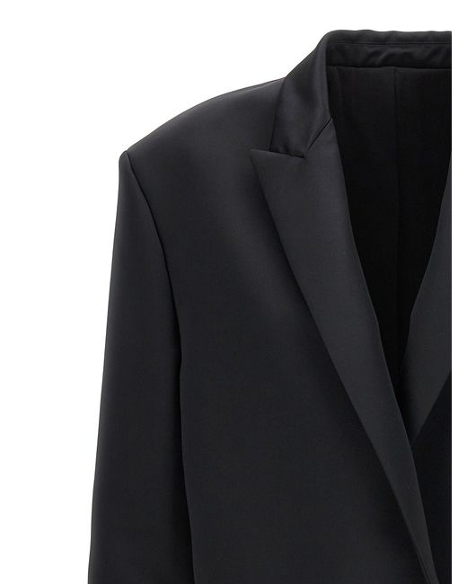 Philosophy Black Oversize Duchesse Blazer Blazer And Suits
