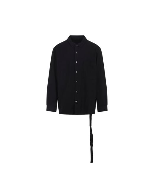 Rick Owens Black Cotton Jumbo Outershirt for men