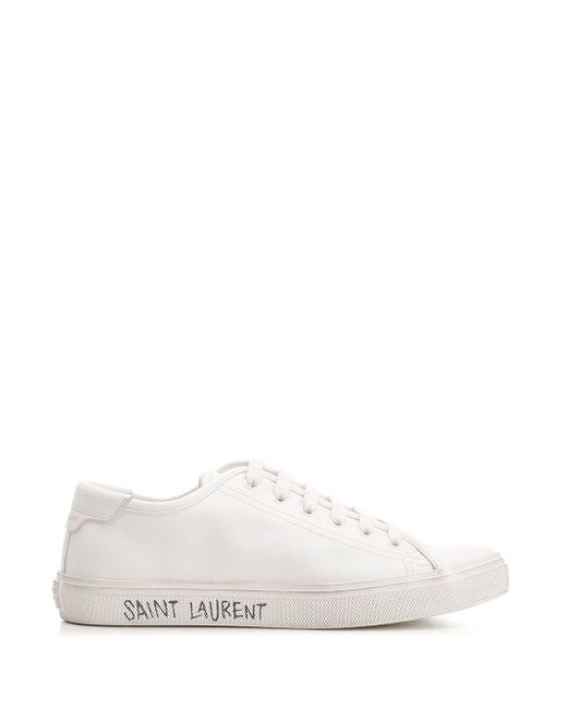 Saint Laurent White Malibù Sneakers