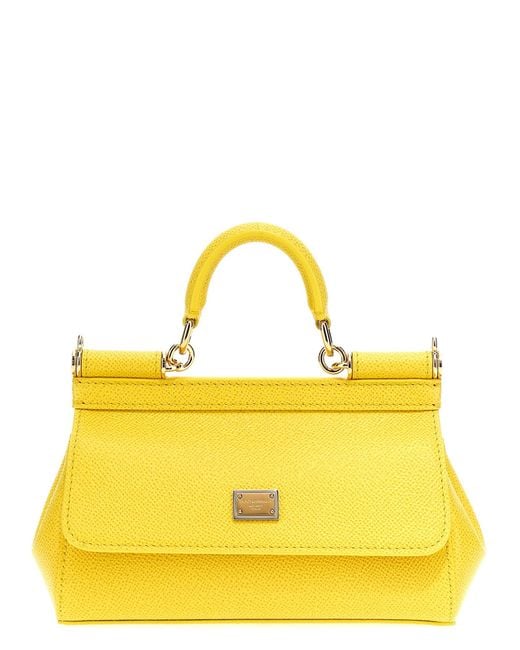 Dolce & Gabbana Yellow Sicily Hand Bags