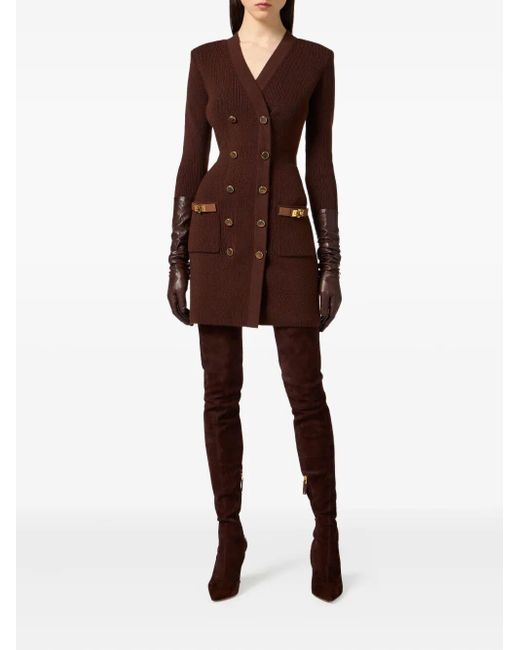 Abito Robemanteau di Elisabetta Franchi in Purple