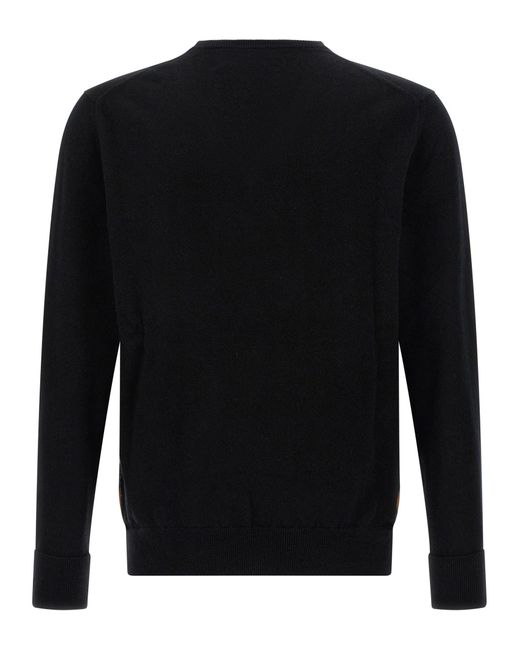 Ballantyne Black Argyle Pattern Sweater Sweaters And Cardigans for men