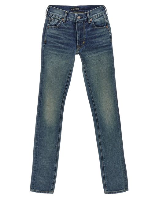 Denim Jeans Celeste di Tom Ford in Blue