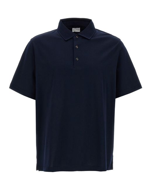 Pal Zileri Blue Cotton Shirt Polo for men