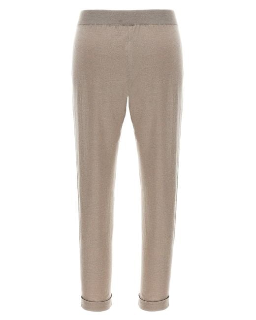 Sparkling Pantaloni Grigio-Donna di Brunello Cucinelli in Gray