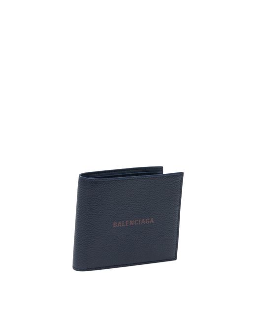 Balenciaga Blue "Cash Square Folded Coin" Wallet for men