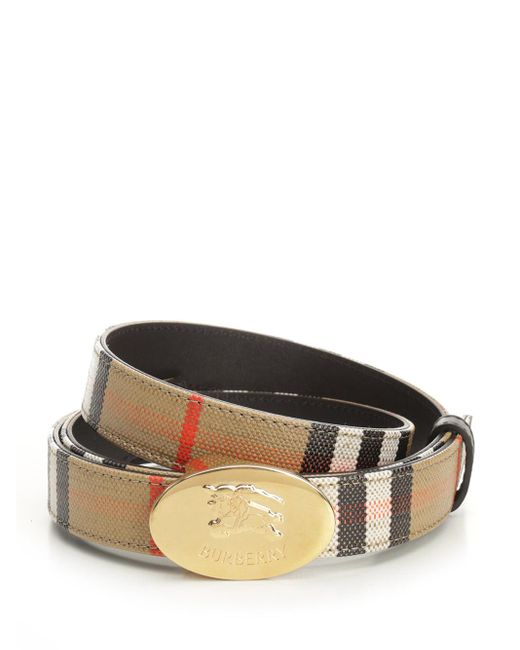Burberry Reversible Knight Stamp Check Belt in Black | Lyst display picture 1