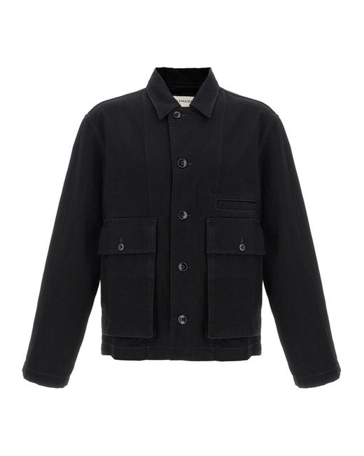 Lemaire Blue Boxy Jacket Casual Jackets, Parka