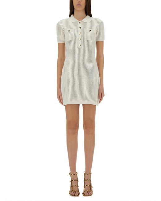ワンピース Self-Portrait Mini Crochet Dress With Sequins White Sequin Crochet Mini Dress – self-portrait-US