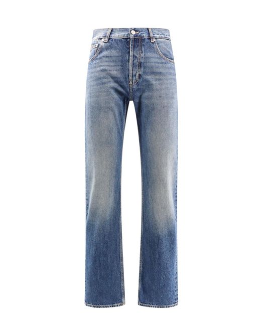 Jeans cinque tasche in cotone di Alexander McQueen in Blue da Uomo