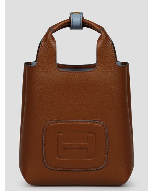 Hogan Brown Mini H-bag Shopping Bag