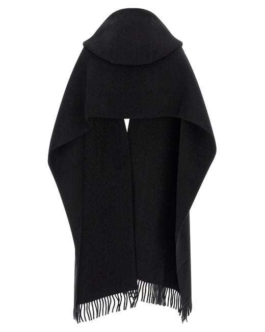 Brunello Cucinelli Black Hooded Scarf
