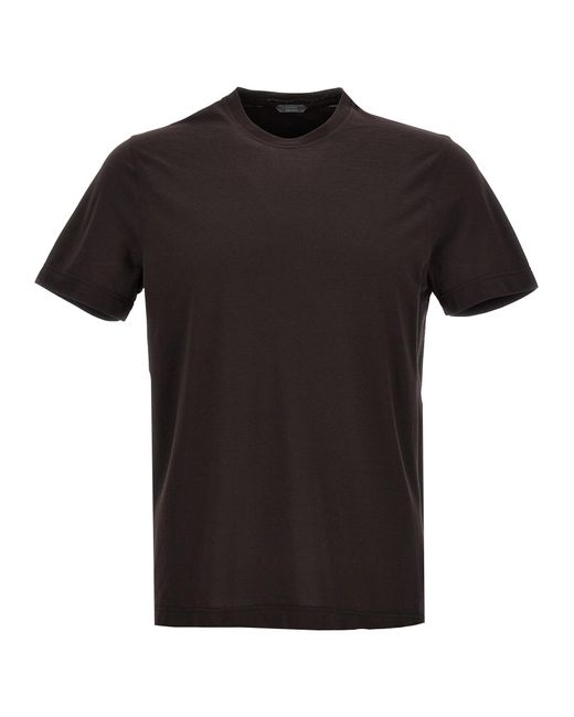 Zanone Black Ice Cotton T-shirt for men