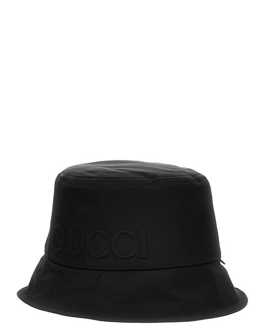 Logo Bucket Hat Cappelli Nero-Donna di Gucci in Black