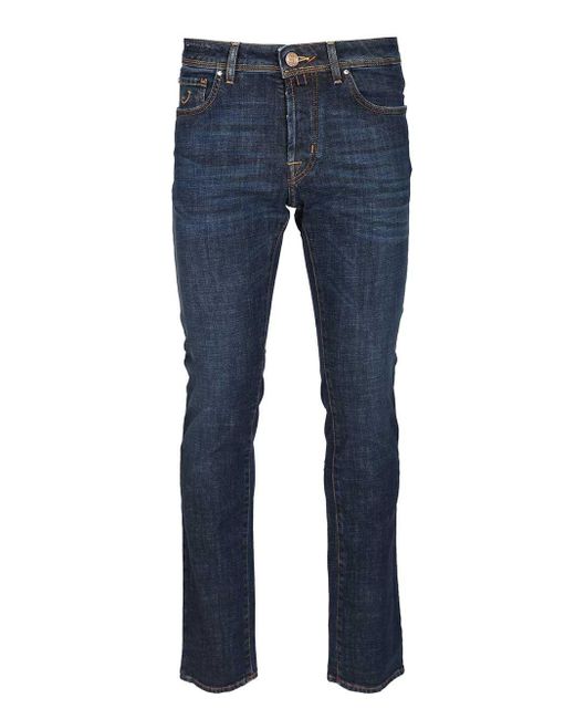 5 Pkt Slim Fit Bard V1 11 Oz Blu Salpa Jeans Blu-Uomo di Jacob Cohen in Blue da Uomo