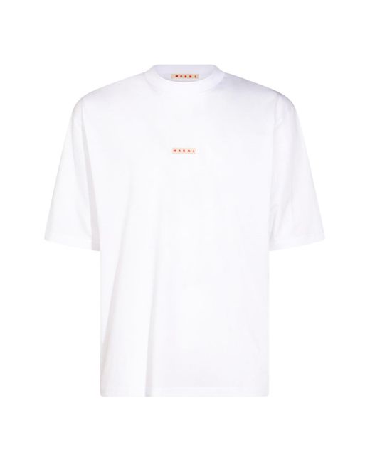 T-Shirts And Polos Light And Natural-Uomo di Marni in White da Uomo