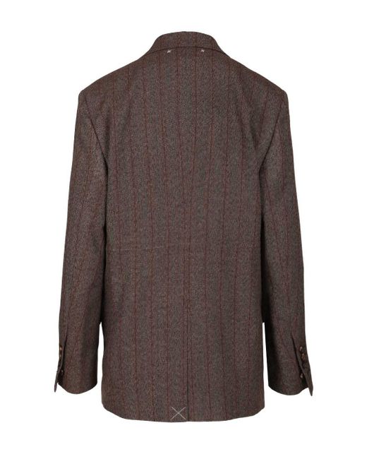 Golden Goose Deluxe Brand Brown Double-Breasted Blazer Jackets