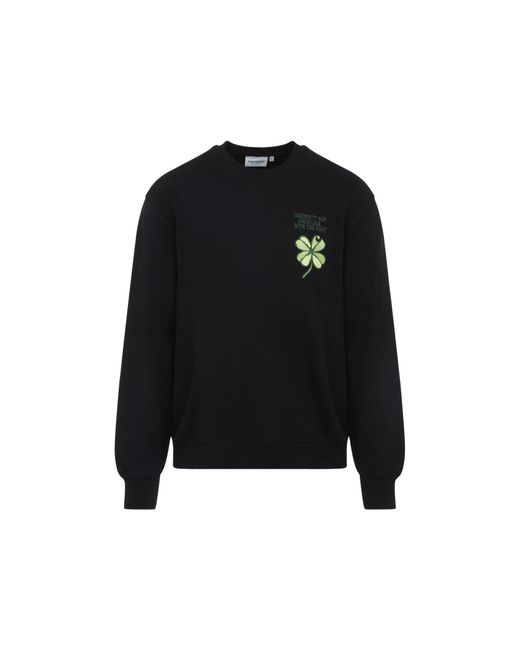 Clover Cotton Sweatshirt-Uomo di Carhartt in Black da Uomo