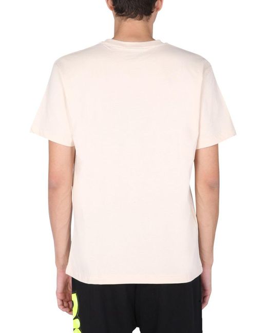 DISCLAIMER White T-Shirt With Screen Print for men