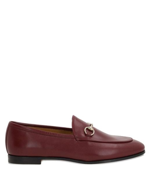 Gucci Brown Jordaan Leather Loafers