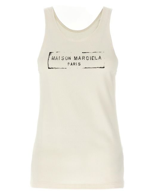 Maison Margiela White Viscose Cotton Tops
