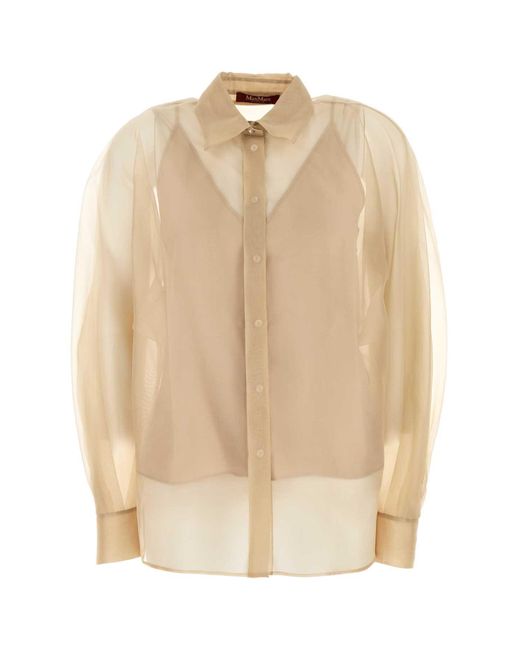 MM STUDIO Natural Organza Ovale Shirt