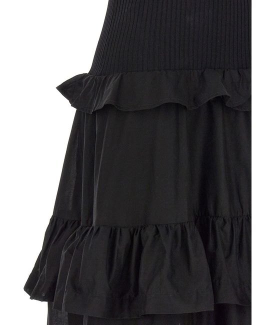 Twin Set Black Flounce Dress Dresses
