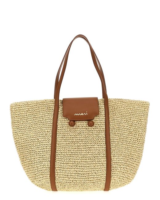 Marni Metallic Medium 'Trunkaroo' Shopping Bag