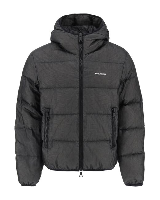 DSquared² Black Ripstop Puffer Jacket for men