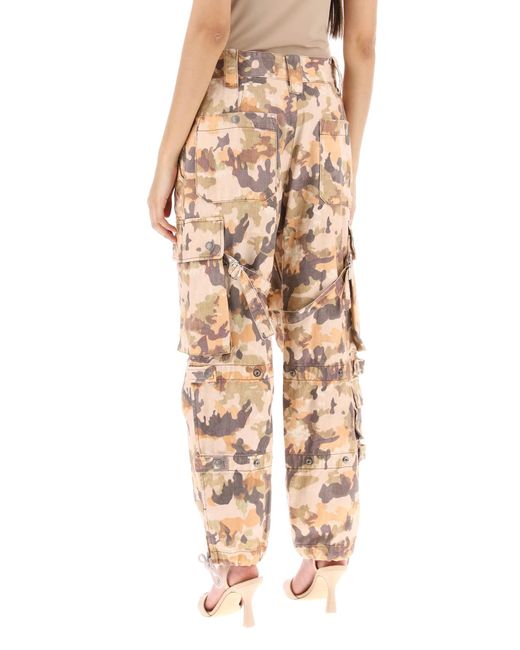 Isabel Marant Natural 'elore' Camouflage Cargo Pants