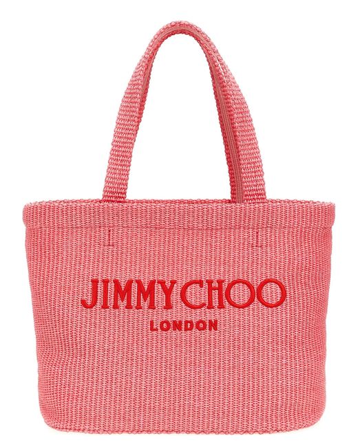 Beach Tote E/W Tote Rosa di Jimmy Choo in Pink