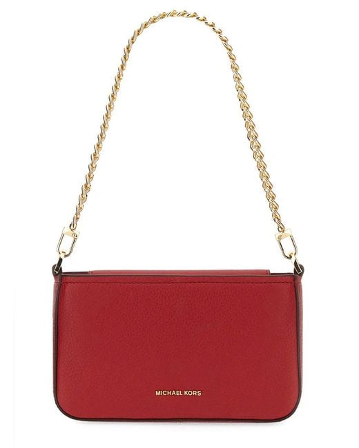 Michael Kors Red "Bryant Small" Convertible Clutch Bag