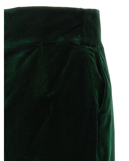 Alexandre Vauthier Black Velvet Midi Skirt Skirts