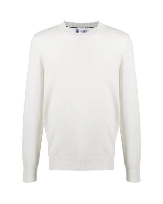 Brunello Cucinelli White Sweaters for men