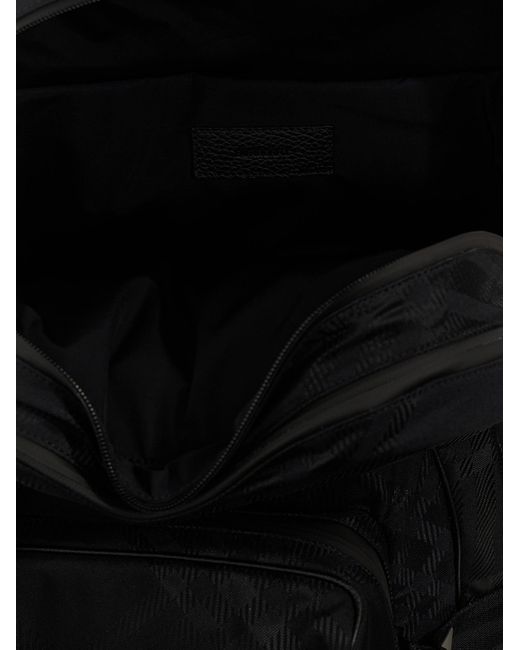 Check Jacquard Backpack Zaini Nero di Burberry in Black da Uomo