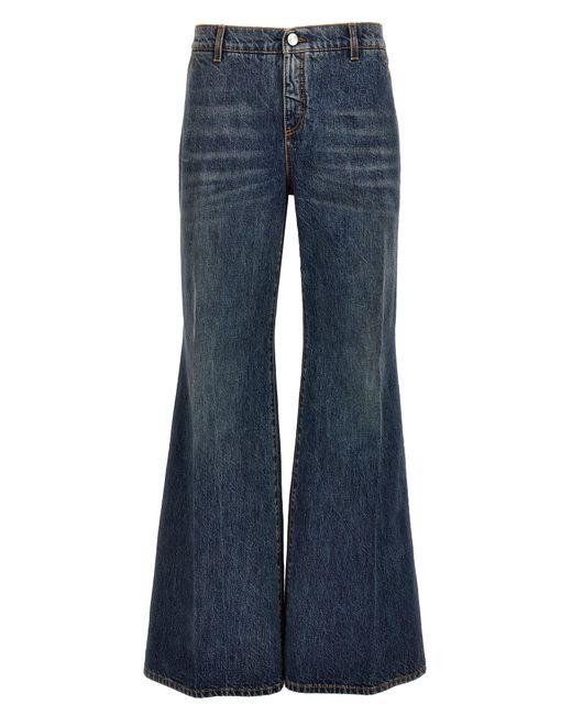 Etro Blue Logo Embroidery Jeans for men